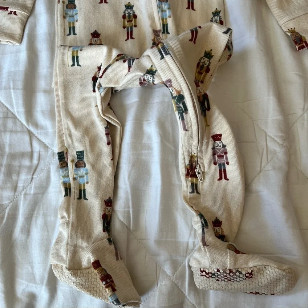 Set of Two Little Co by Lauren Conrad Holiday Zip Up Footie Pajama Size 18 Month